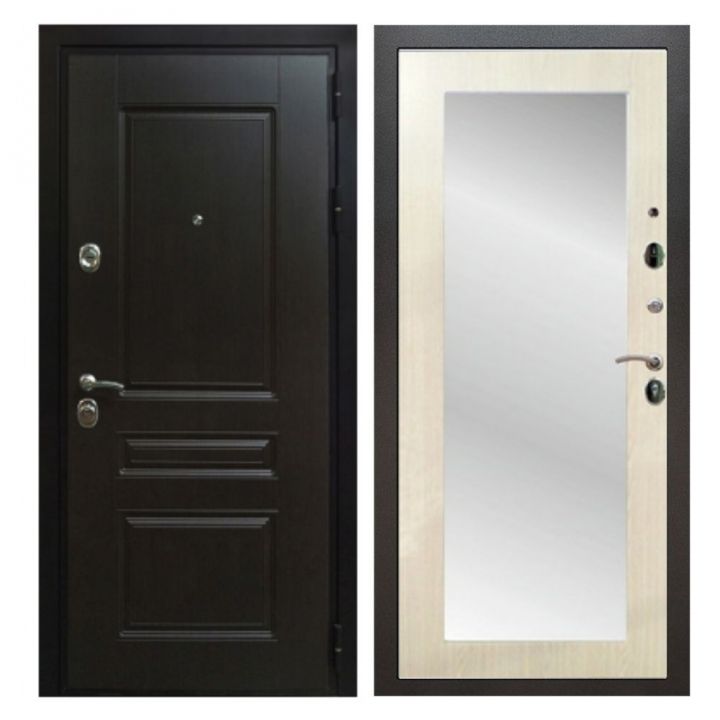 Дверь входная Great Doors Х Премиум Венге Зеркало 18 Лиственница беж