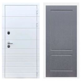 Дверь входная Great Doors X-TR Белый Софт ФЛ-117 Штукатурка Графит