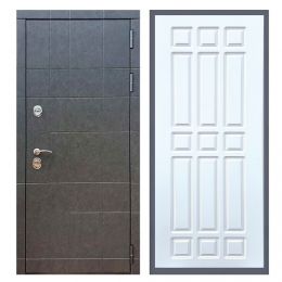 Дверь входная Great Doors Х21 Штукатурка Графит ФЛ-33 Белый Софт