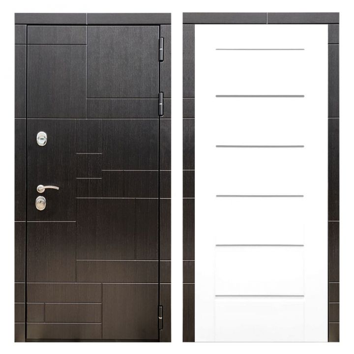 Дверь входная металлическая Great Doors Х20 Венге Сити Белый Ясень