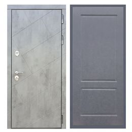 Дверь входная Great Doors Х22 Бетон Темный ФЛ-117 Штукатурка Графит