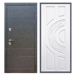 Дверь входная Great Doors Х21 Штукатурка Графит ФЛ-232 Белый Софт