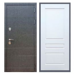 Дверь входная Great Doors Х21 Штукатурка Графит ФЛ-243 Белый Софт