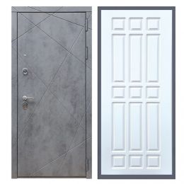 Дверь входная Great Doors Х13 Бетон Темный ФЛ-33 Белый Софт