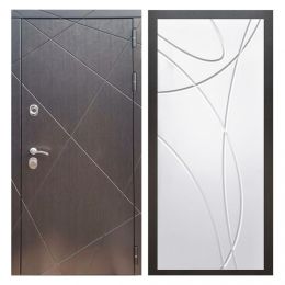 Дверь входная металлическая Great Doors Х13 Венге ФЛ-247 Белый Софт