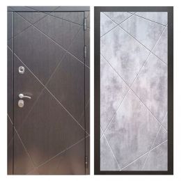 Дверь входная металлическая Great Doors Х13 Венге ФЛ-291 Бетон Светлый