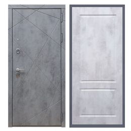 Дверь входная Great Doors Х13 Бетон Темный ФЛ-117 Бетон Светлый