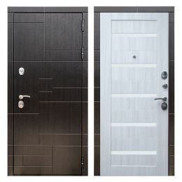 Дверь входная металлическая Great Doors Х20 Венге Царга СБ-14 Сандал Светлый Белый Лакобель