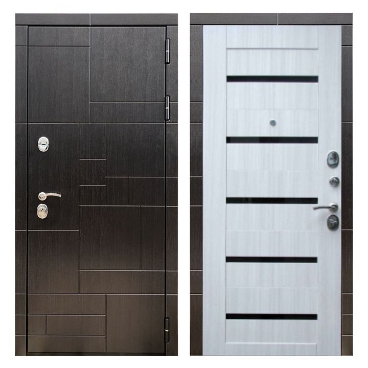 Дверь входная металлическая Great Doors Х20 Венге Царга СБ-14 Сандал Светлый Темный Лакобель