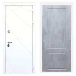 Дверь входная Great Doors Х13 Белая шагрень ФЛ-117 Бетон Темный