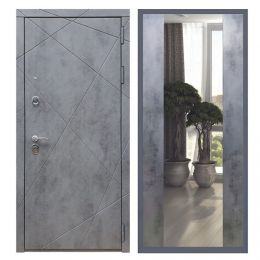Дверь входная Great Doors Х13 Бетон Темный Зеркало Макси Бетон Темный