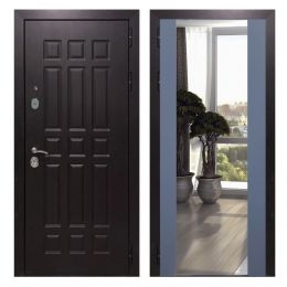 Дверь входная Great Doors Х8 Венге Зеркало Макси Силк Титан