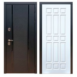 Дверь входная металлическая Great Doors Х25 Черный кварц ФЛ-33 Белый Софт