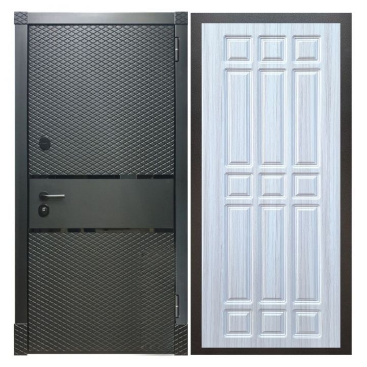 Дверь входная металлическая Great Doors Х15 Черный Кварц ФЛ-33 Сандал Светлый