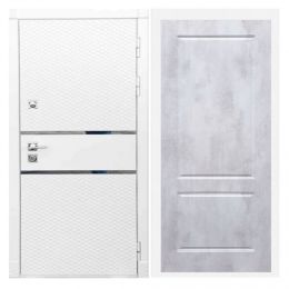Дверь входная Great Doors Х15 Белый Софт ФЛ-117 Бетон Светлый