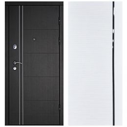 Входная Металлическая Дверь Дверной континент ДК-Теплолюкс Дизайн 757 Рикамо софт черное стекло