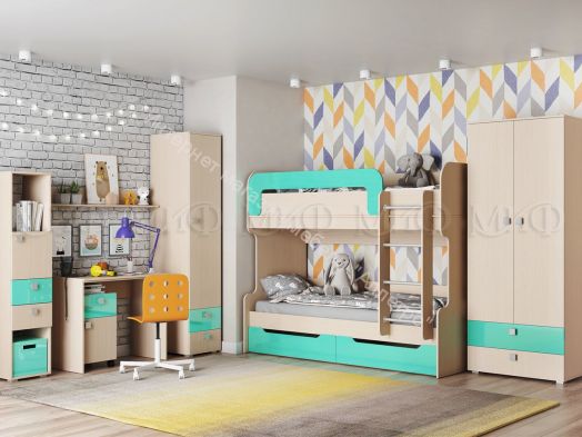 Шкаф "Юниор-1" Бирюза матовая