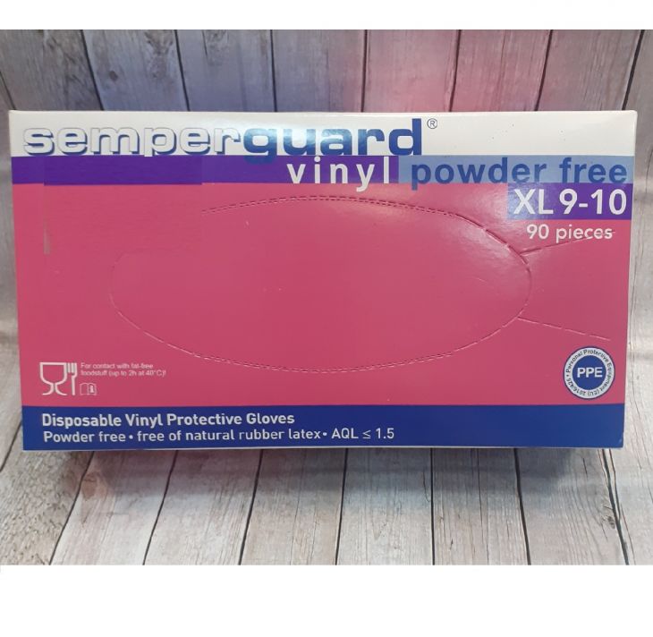 Перчатки SEMPERGUARD VINYL неопудренные 90 шт р.XL 9-10