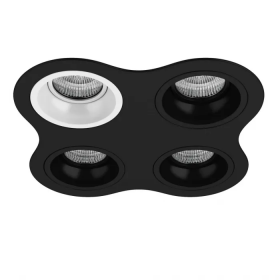 Светильник Встраиваемый Lightstar DOMINO ROUND МR16 D64706070707 Белый, Черный, Металл / Лайтстар