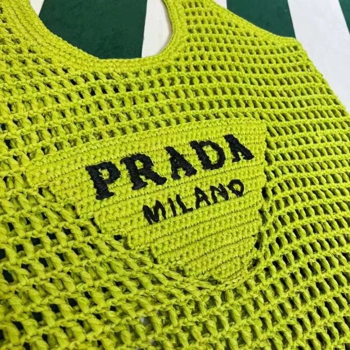 Prada Raffia Tote Bag 51x45 cm