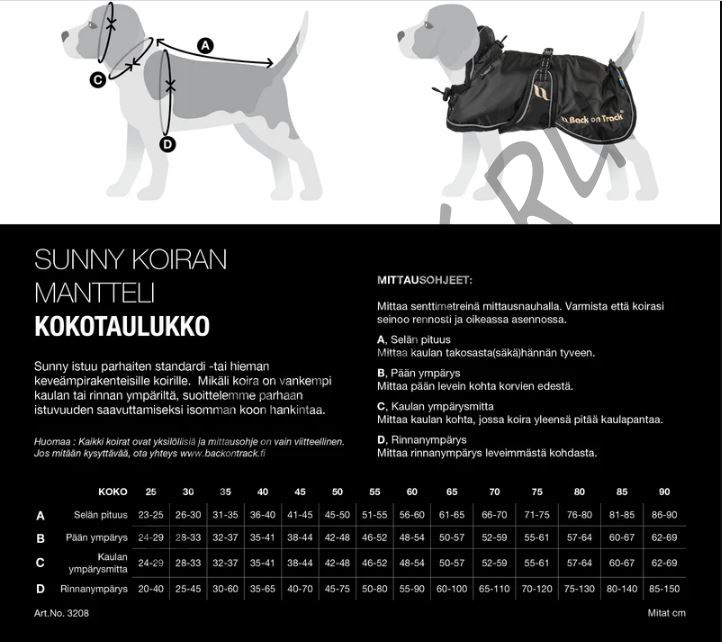 Утепленная непромокаемая попона для собак Back on Track Sunny черная