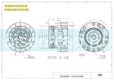 Редуктор волновой GTC GCSG20-100-14-50-70-M5