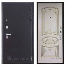 Дверь входная Двери Регионов Колизей Плюс Багет 3 Эмаль Слоновая кость