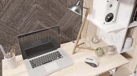 Стол компьютерный №2 Белый, Дуб Сонома