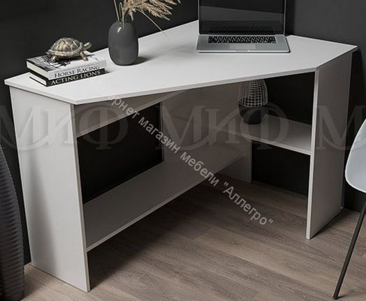 Стол компьютерный угловой №7 Белый