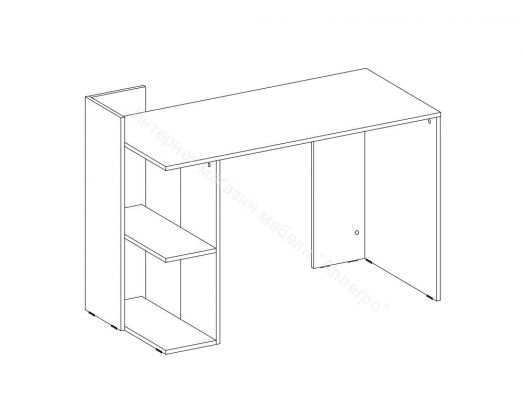 Стол компьютерный №10 Белый, Дуб Сонома