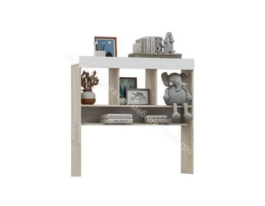 Надстройка для стола Мартина ЛДСП Белый глянец, Дуб Сонома