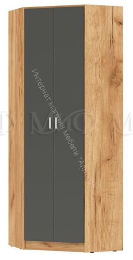 Тумба прикроватная Мартина ЛДСП Графит, Дуб Крафт