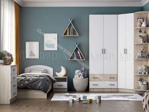 Терминал Мартина ЛДСП Белый глянец, Дуб Сонома