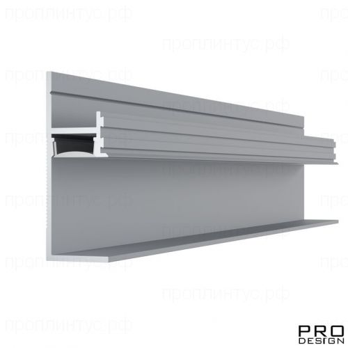 Теневой плинтус скрытого монтажа Pro Design 7210 анодированный