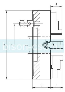 Патрон токарный 4-х кулачковый 4334-630-15 Bison-bial Польша