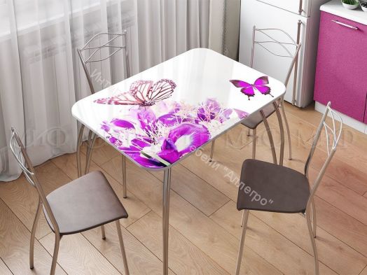 Стол обеденный прямоугольный 1000*670 фотопечать Кофе
