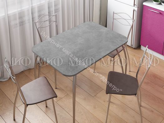 Стол обеденный прямоугольный 1000*670 Бетон Светлый