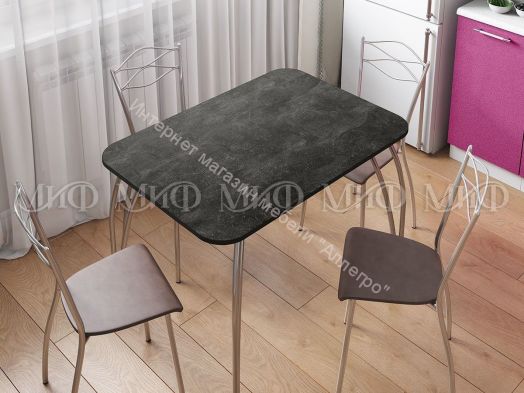 Стол обеденный прямоугольный 1000*670 Бетон Темный