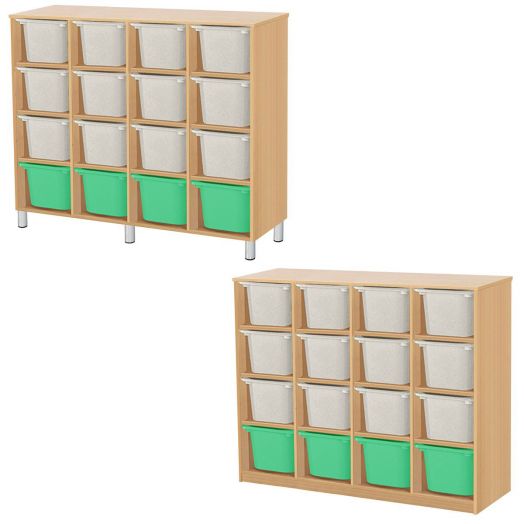 РКСВСХ-4/108 Стеллажная выдвижная система хранения (1300х400х1100мм)