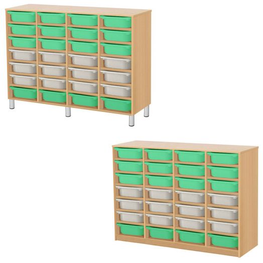 РКСВСХ-4/100 Стеллажная выдвижная система хранения (1300х400х1400мм)