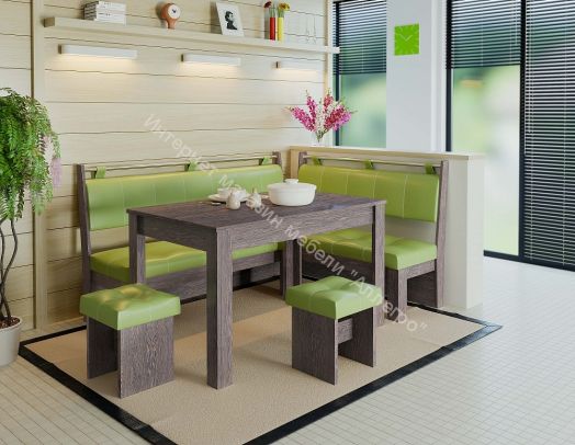 Кухонный уголок Остин Венге Цаво, Фисташка