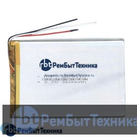 Аккумулятор Li-Pol (батарея) 3*75*110мм 3pin 3.7V/3600mAh