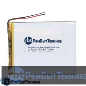 Аккумулятор Li-Pol (батарея) 3*80*100мм 2pin 3.7V/3000mAh