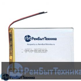 Аккумулятор Li-Pol (батарея) 3*75*110мм 2pin 3.7V/3600mAh