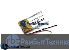 Аккумулятор Li-Pol (батарея) 3*15*30мм 2pin 3.7V/100mAh