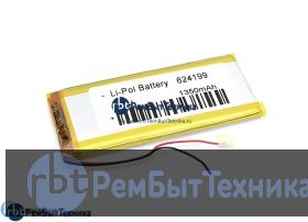 Аккумулятор Li-Pol (батарея) 6.2*41*99мм 2pin 3.7V/1350mAh