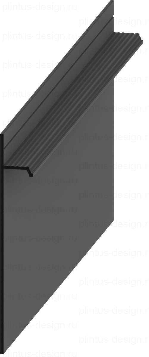 Плинтус скрытого монтажа Pro Design 323 чёрный муар