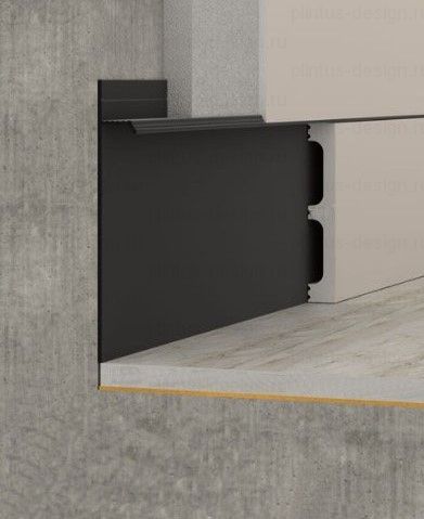 Плинтус скрытого монтажа Pro Design 323 чёрный муар