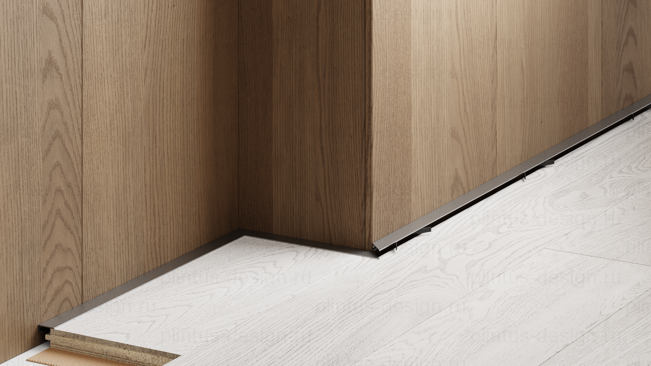 Микроплинтус Лайн Ликорн С-05.25.2 серебристый