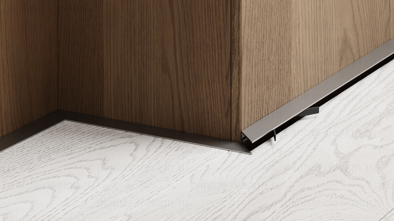 Микроплинтус Лайн Ликорн С-05.25.2 серебристый